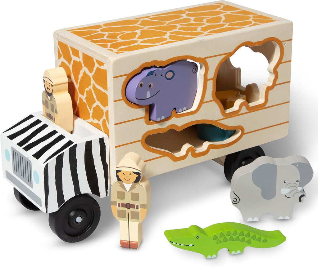Camión de rescate de animales de Melissa & Doug, varias formas, Estándar, talla única , Rojo