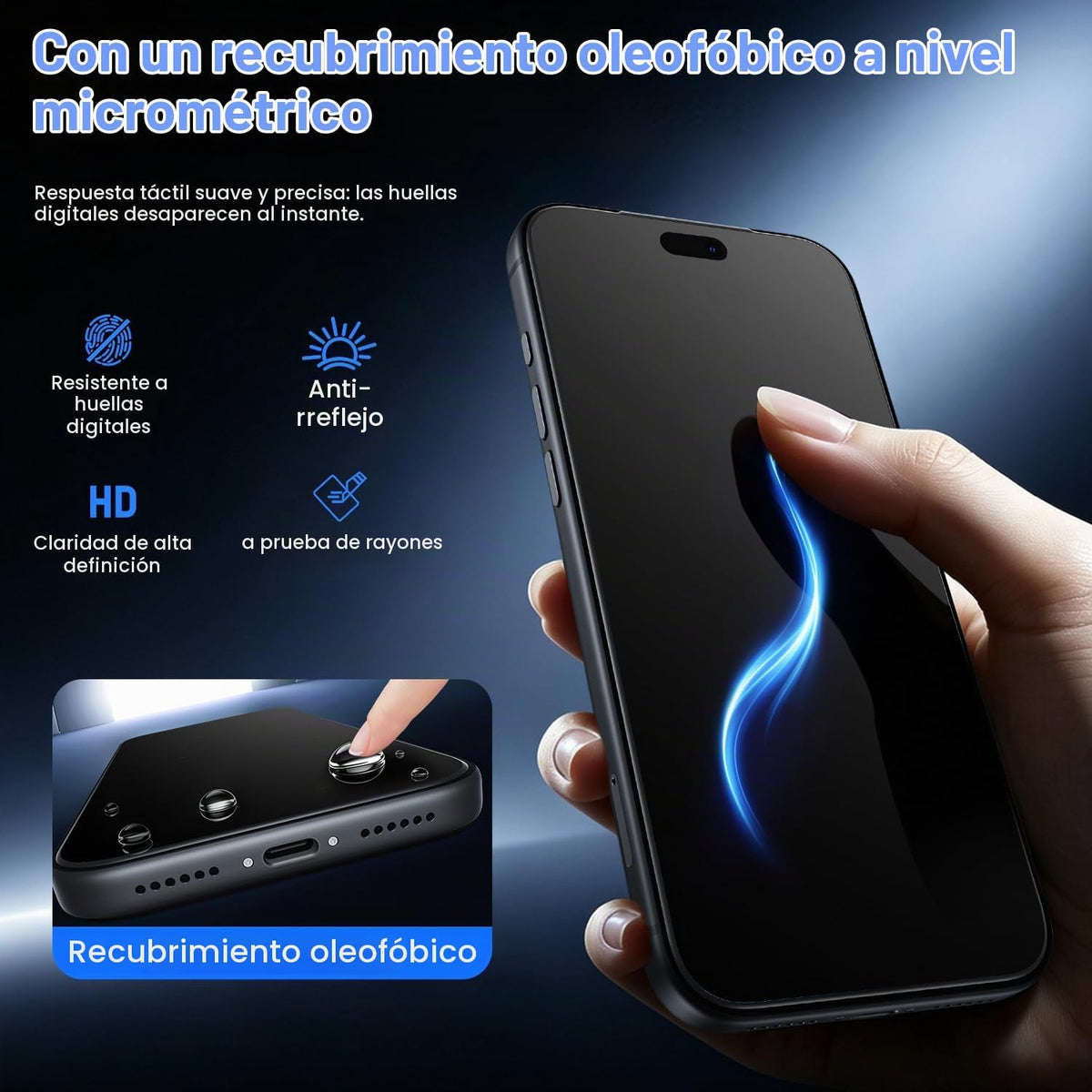 Protector de pantalla de privacidad mate para iPhone 18 Pro Max