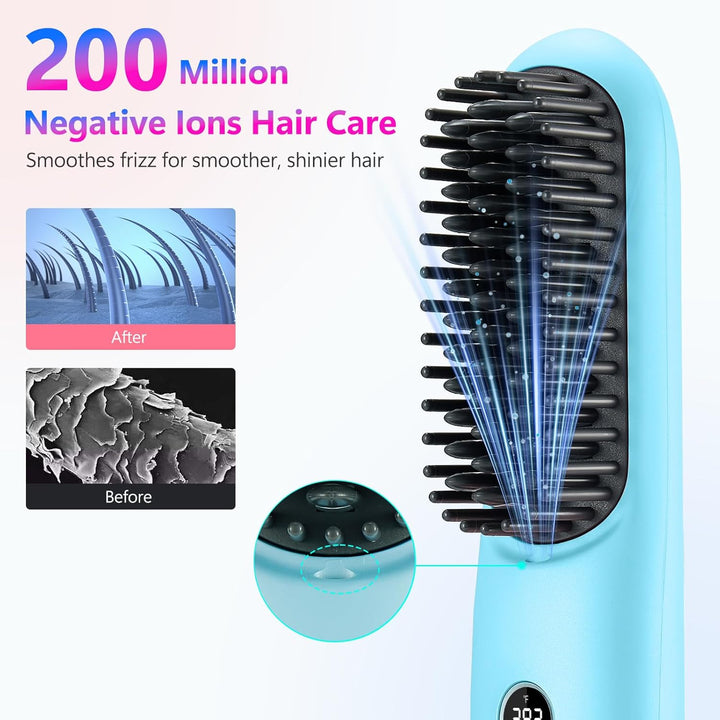 STUDLLY Alisador Rizador de Cabello Inalámbrico con Pantalla LCD 2...