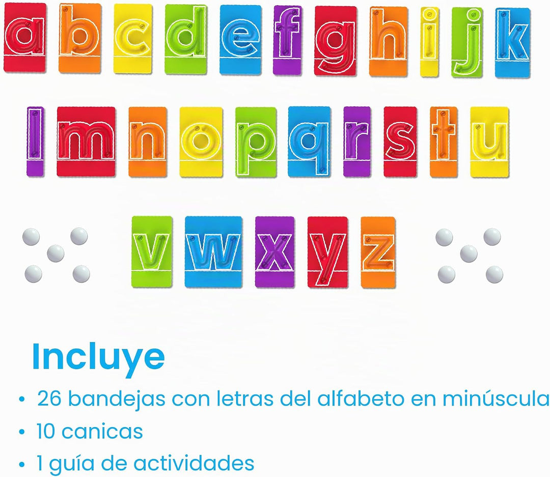 hand2mind MarbleTracers - Letras minúsculas, 24 bandejas de rastreo...