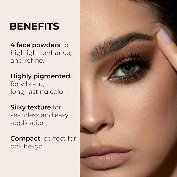 LUMINESS Face Time - Kit de maquillaje todo en uno, incluye paleta...