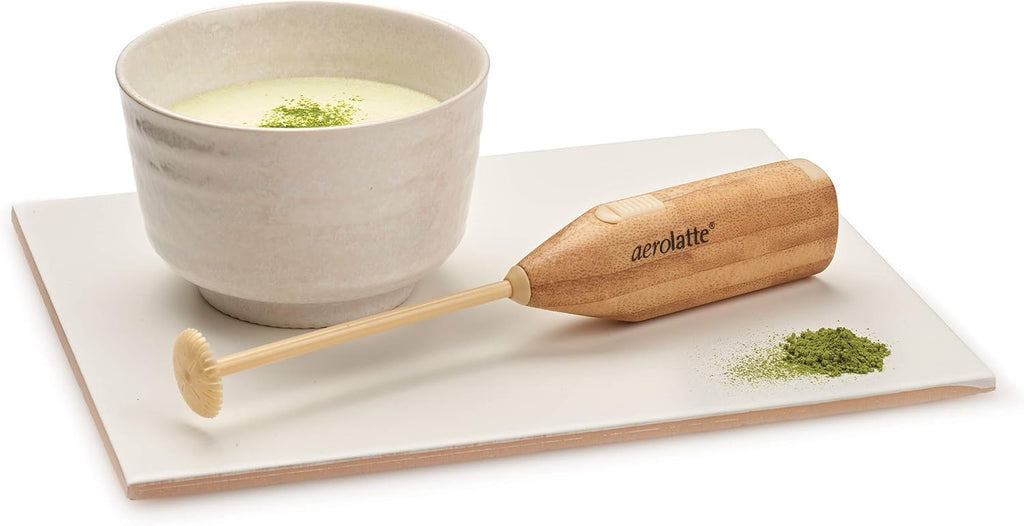 Espumador de té matcha y leche Aerolatte, para un suave latte de matcha, libre de BPA, baterías incluidas