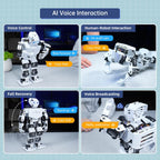 Robot de Interacción con Visión y Voz AI para Arduino Scratch Python Programación 17DOF Robot Humanoide Gran Modelo Proyecto STEM Educación Comando de Voz Caminar Bailar Autopárate Kit estándar Tonybot