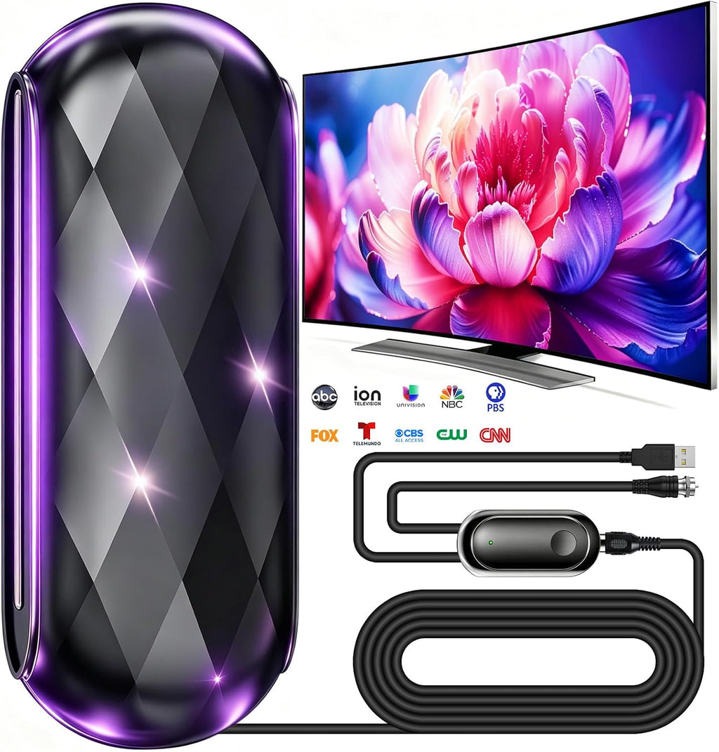 Antena de TV para canales locales, 6000+millas Antena digital Smart TV