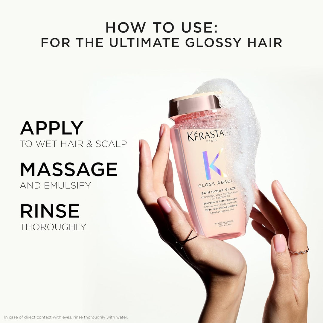 Kerastase Gloss Absolu - Champú antiencrespamiento de alto brillo -...