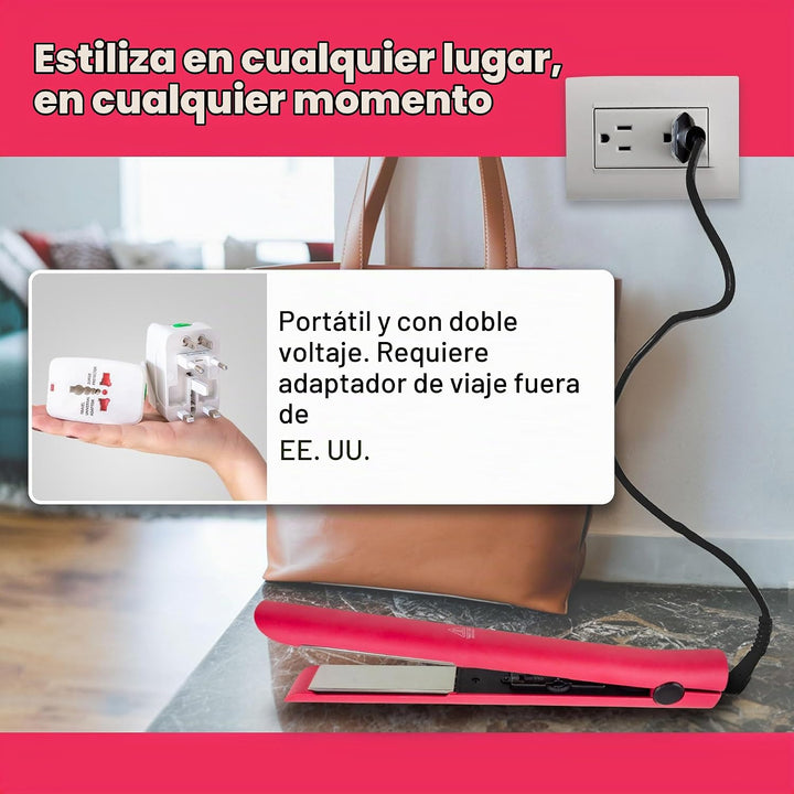 Evalectric Pro Titanium - Plancha plana de 1.25 pulgadas, doble vol...