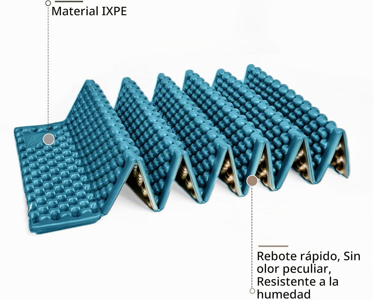 Almohadillas de espuma para acampar para senderismo, colchón ultraligero de celda cerrada, tapete suave impermeable para adultos, esterillas anchas de picnic y yoga, almohadilla de dormir plegable