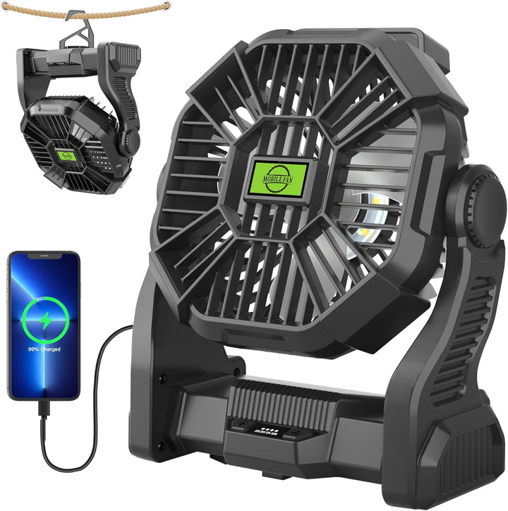 TDLOL Ventilador de Camping Portátil Recargable para Tienda de Camp...