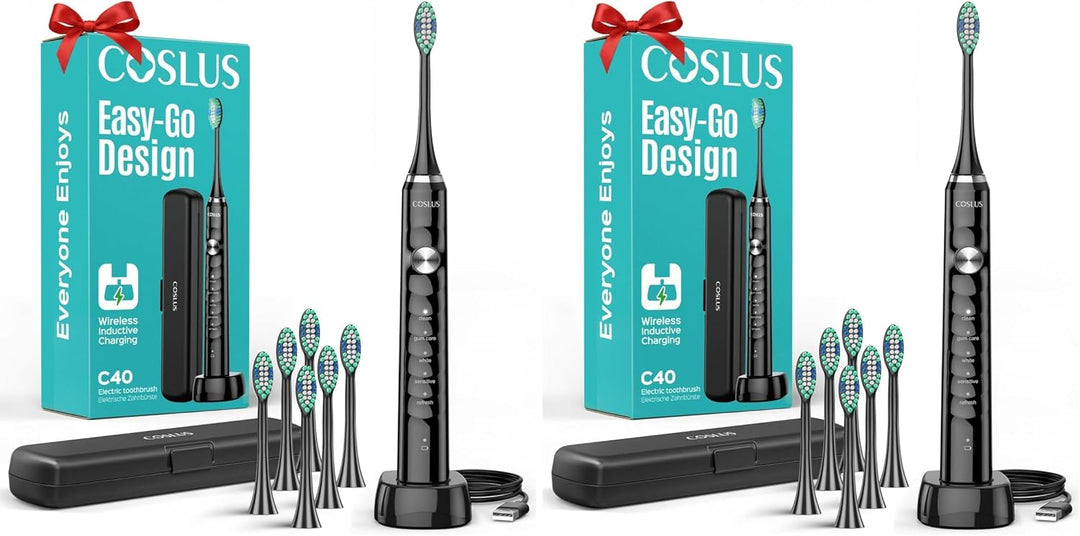 COSLUS Cepillo de dientes eléctrico Sonic para adultos C40(DY-108Pr...