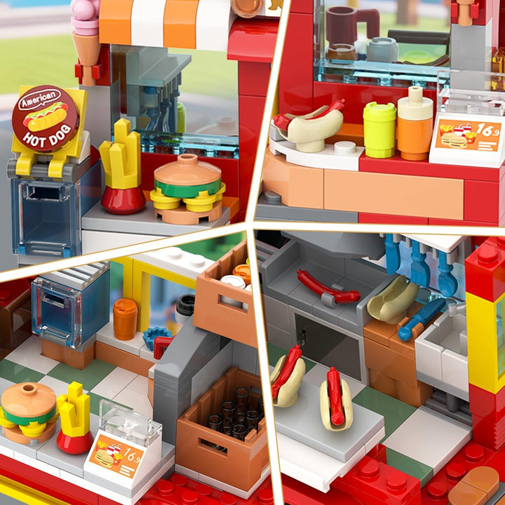 HOGOKIDS City Burger Truck House - Juguete de construcción