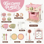 Dreamon Cafetera de juguete, accesorios de cocina de madera para niños