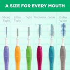 GUM Proxabrush Go-Betweens - Cepillos interdentales anchos, Azul