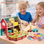 Casa de muñecas Montessori Farm para niños pequeños de 3 a 5