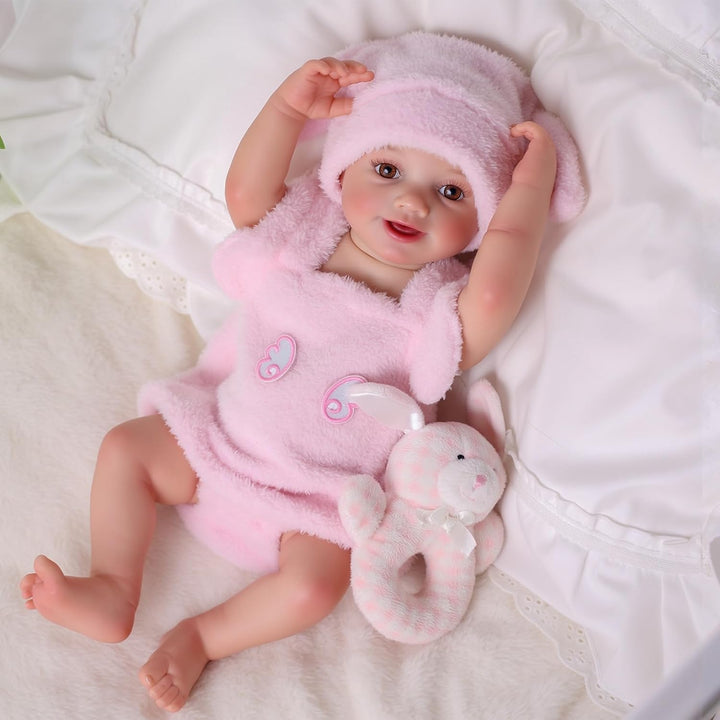BABESIDE Drink and Wet Reborn Baby Dolls Girl - Muñeca de vinilo su...