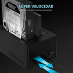 SABRENT USB 3.0 Estación de Acoplamiento para Discos Duros de Doble Bahía y Clonador (EC-HD2B)