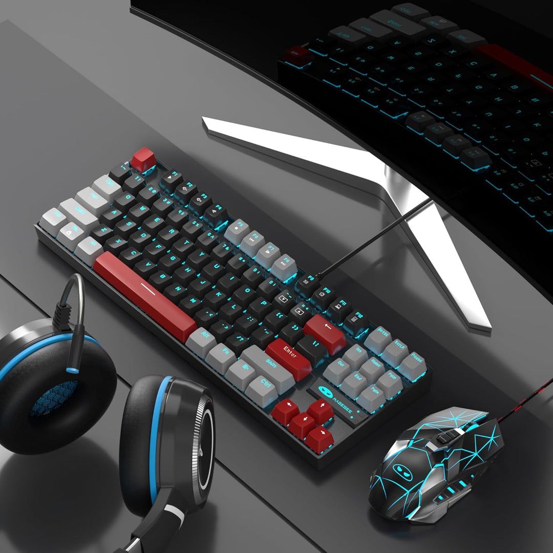 MageGee - Teclado mecánico para juegos 75%, con interruptor rojo, r...