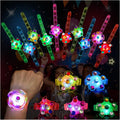 SCIONE Paquete de 24 pulseras giratorias con luz LED, recuerdos de fiesta