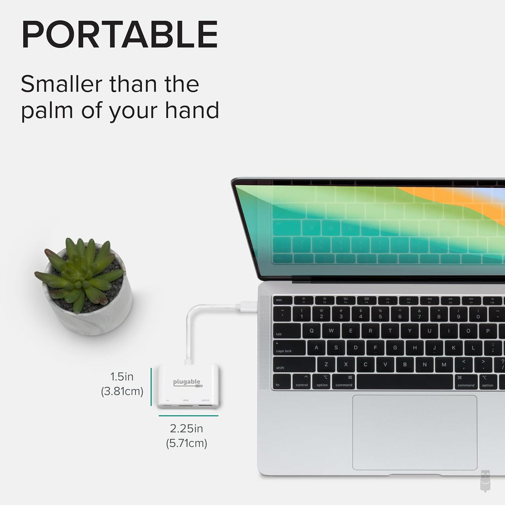Plugable, USBC-MD103, hub USB 2.0, alimentado