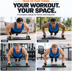 Tabla de Flexiones, Tabla de Flexiones Plegable para Hombre, Barra de Flexiones Portátil 30 en 1