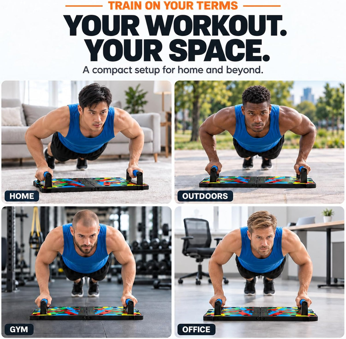 Tabla de Flexiones, Tabla de Flexiones Plegable para Hombre, Barra de Flexiones Portátil 30 en 1