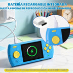 Juego de mano para niños, reproductor de videojuegos portátil con 230 juegos clásicos, mini arcade de viaje recargable, pantalla HD de 3.0 pulgadas, juguetes electrónicos para niños y niñas, ideal