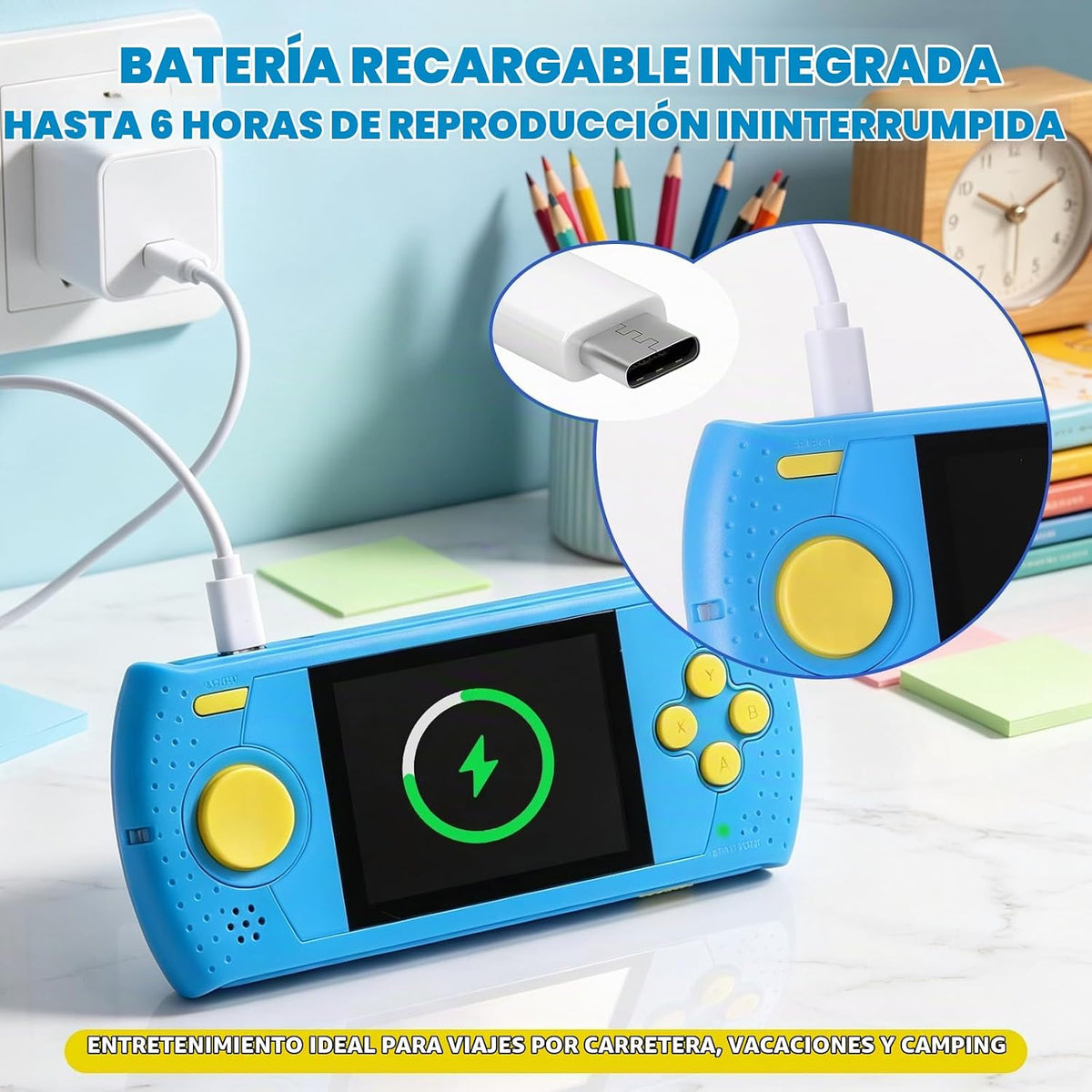 Juego de mano para niños, reproductor de videojuegos portátil con 230 juegos clásicos, mini arcade de viaje recargable, pantalla HD de 3.0 pulgadas, juguetes electrónicos para niños y niñas, ideal