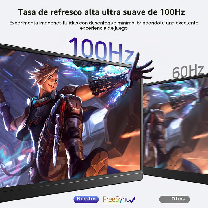 MNN Monitor portátil para juegos de 18.5" 100Hz FHD IPS USB-C H...
