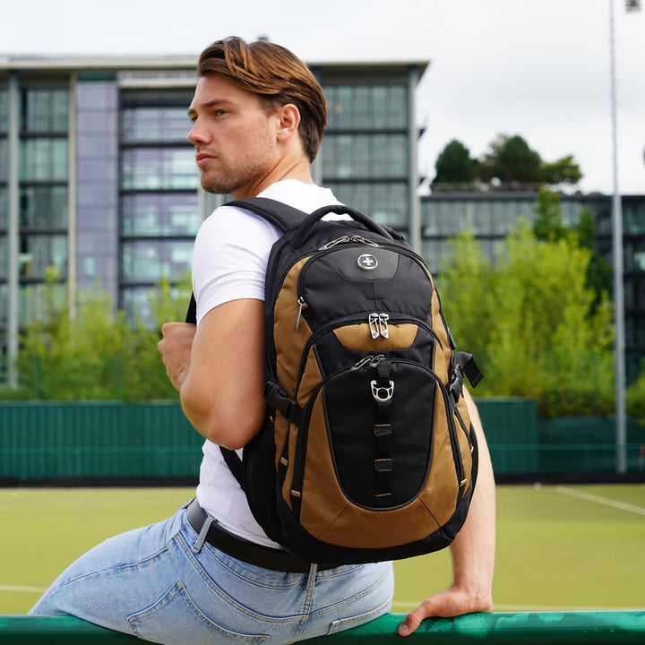 swissdigital Mochila para portátil de viaje de negocios, para hombr...