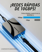 SABRENT Adaptador Ethernet Thunderbolt y USB4 de 10 GbE, USB-C (NT-P10G)