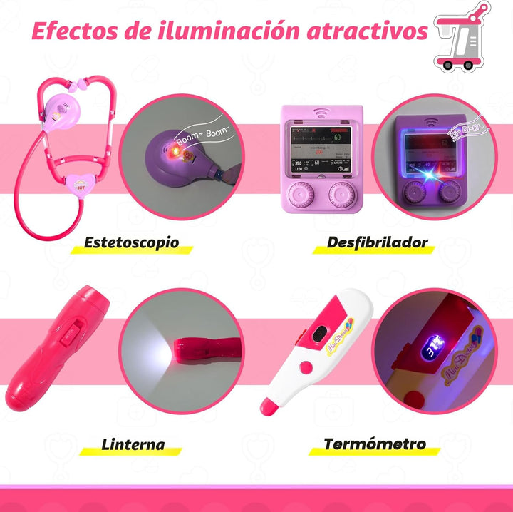 Liberry Kit de médico para niños pequeños de 2, 3, 4, 5, jue