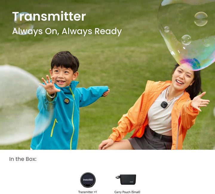 Transmisor Insta360 Mic Pro, mini micrófono Lavalier inalámbrico pa...