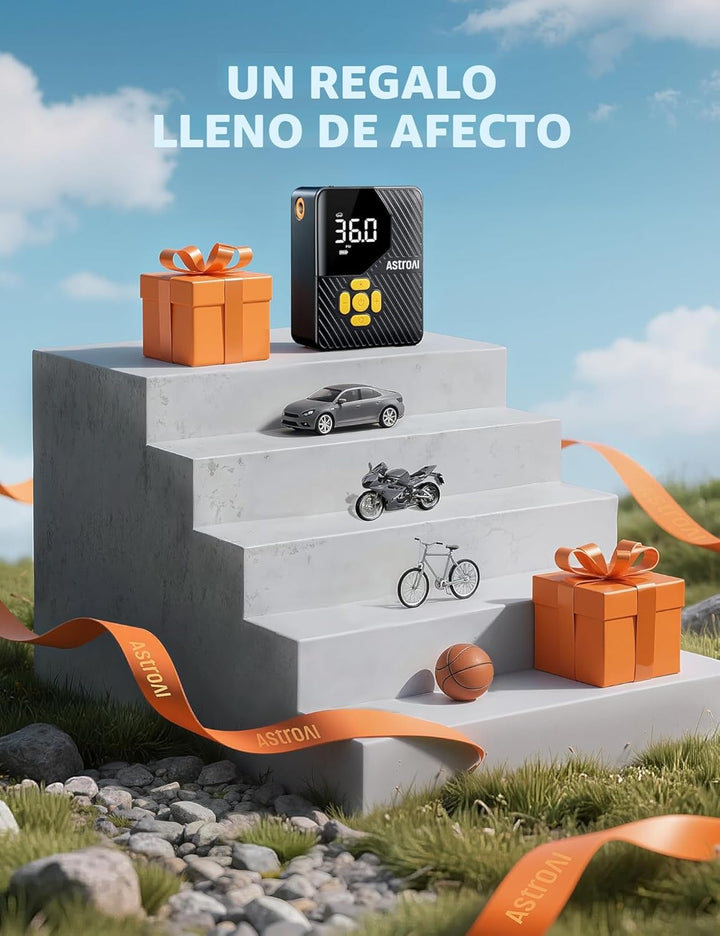 AstroAI L7 Mini Inflador de Neumáticos Compresor de Aire Portátil,...