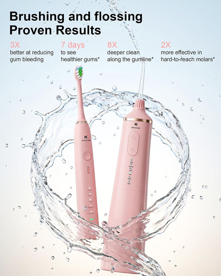 Kit de cuidado dental profesional mejorado: irrigador dental de 5 m...