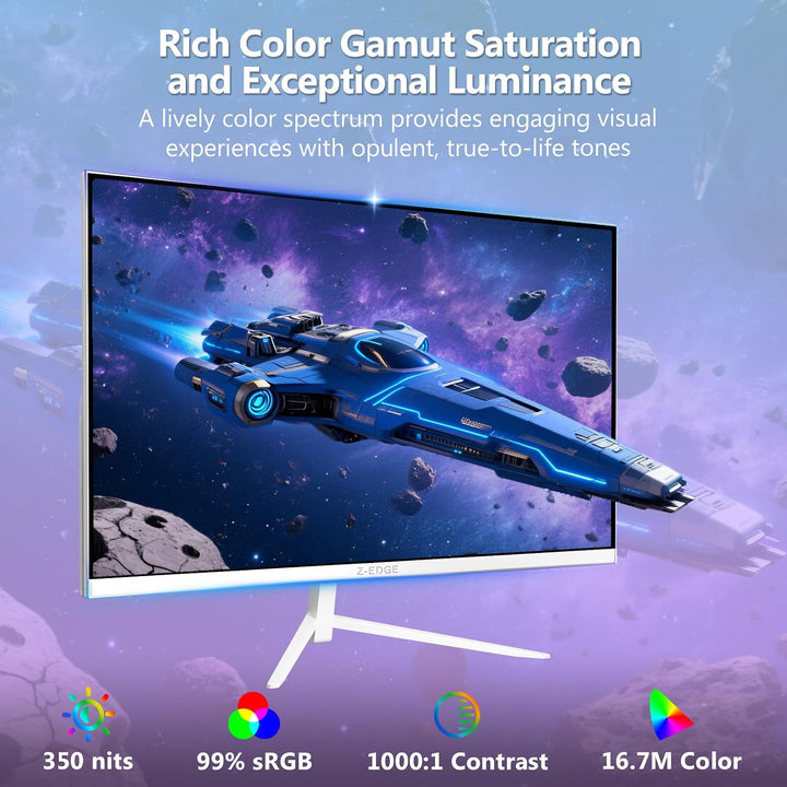 Z-Edge Monitor de juegos de 24 pulgadas 240Hz 165Hz, FHD 1080p, MPR...