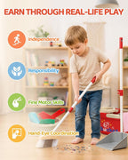 VLQ Juego de limpieza para niños pequeños - Juego de limpieza del hogar con