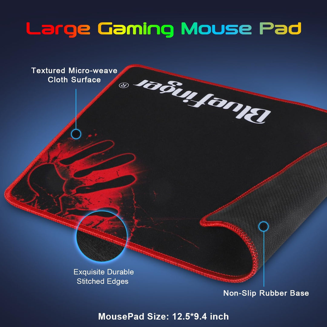 BlueFinger Combo de teclado RGB para juegos y mouse