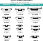 Razab 30 unidades de recipientes de vidrio para almacenamiento de alimentos con tapas - Recipientes reutilizables de vidrio para preparación de comidas para almuerzo y sobras - Tapas herméticas y a