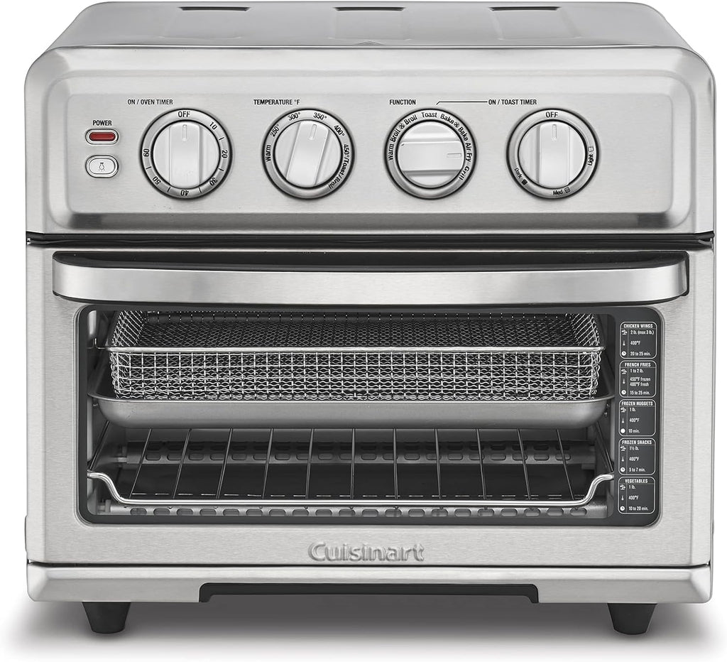 Cuisinart Horno tostador con freidora de aire, 1800 W, 8 en 1 con freidora