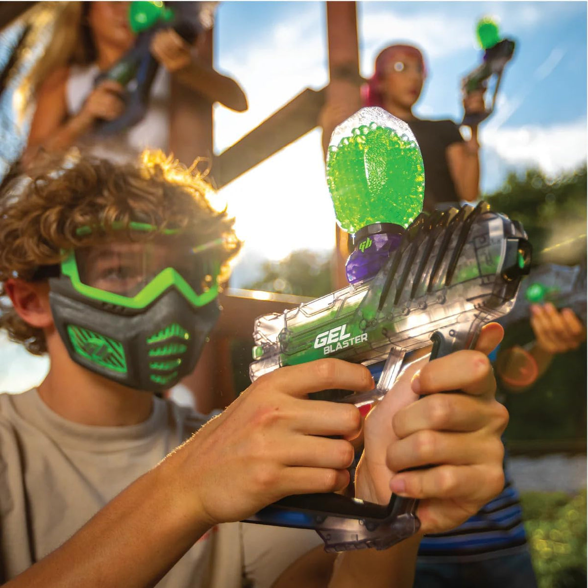 Gel Blaster Surge 2 con activador de brillo Starfire integrado, juguete GelBlaster mejorado con rango de más de 100 pies, modos semiautomáticos y completos, brillo integrado en la oscuridad