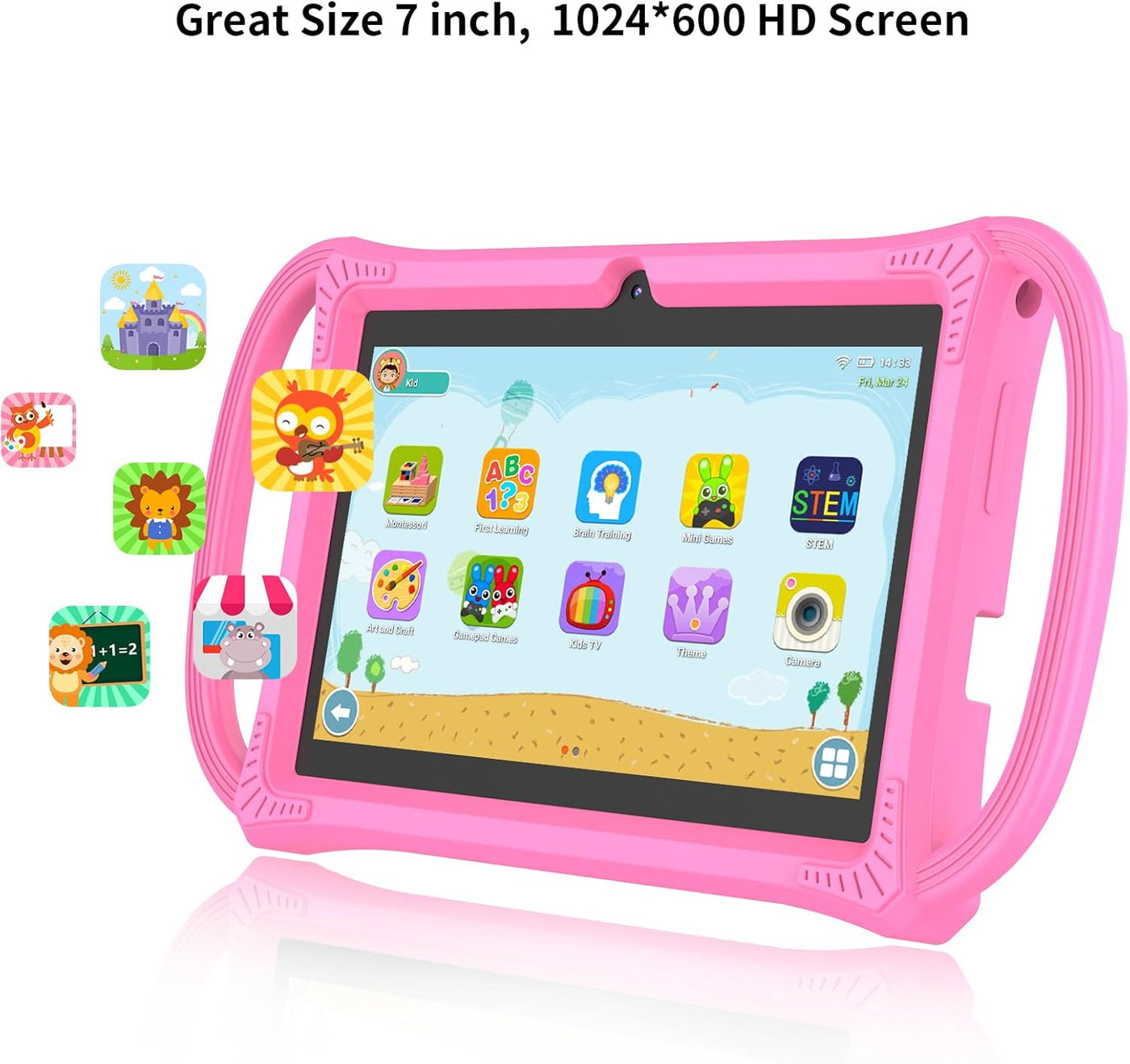 PRITOM Tabletas para niños de 7 pulgadas, 32 GB, tableta para niños...