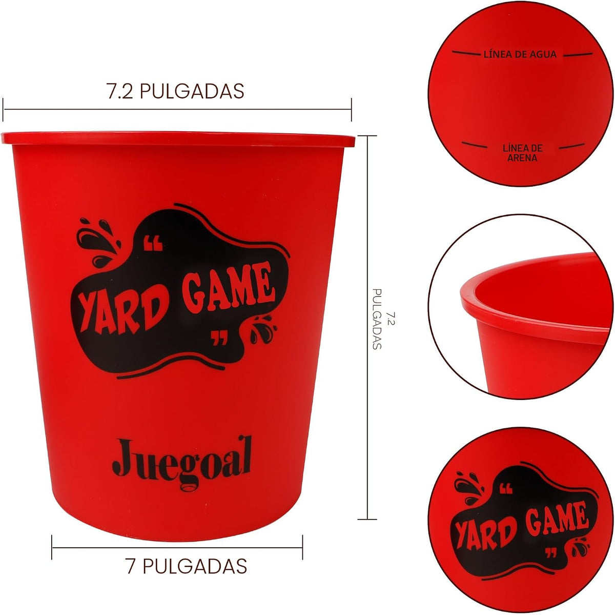 Juegoal Juego Gigante de Yard Pong al Aire Libre Set de Lanzamiento para Playa, Camping, Césped y Patio Trasero