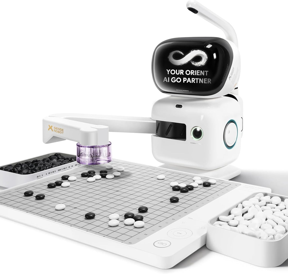 Sense Robot Go Profesional – Tablero inteligente de Go AI con brazo robótico, AI de 23 niveles para todos los niveles de habilidad, duelo Apex, revisión de juego en tiempo real, actualizaciones Wi-Fi