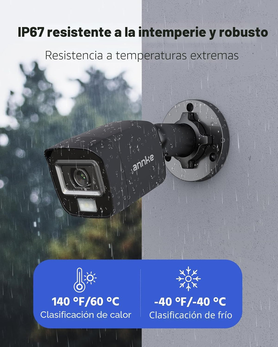 ANNKE - 5MP Lite sistema de cámara de seguridad al aire libre, 8 ca...