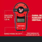 CRAFTSMAN Sensor láser de nivel y perno, rango de visibilidad de 20 pies (CMHT77636), rojo