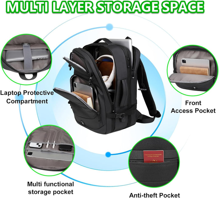 FAFIGER Mochila de viaje para hombres y mujeres \u2013 Mochila de m...