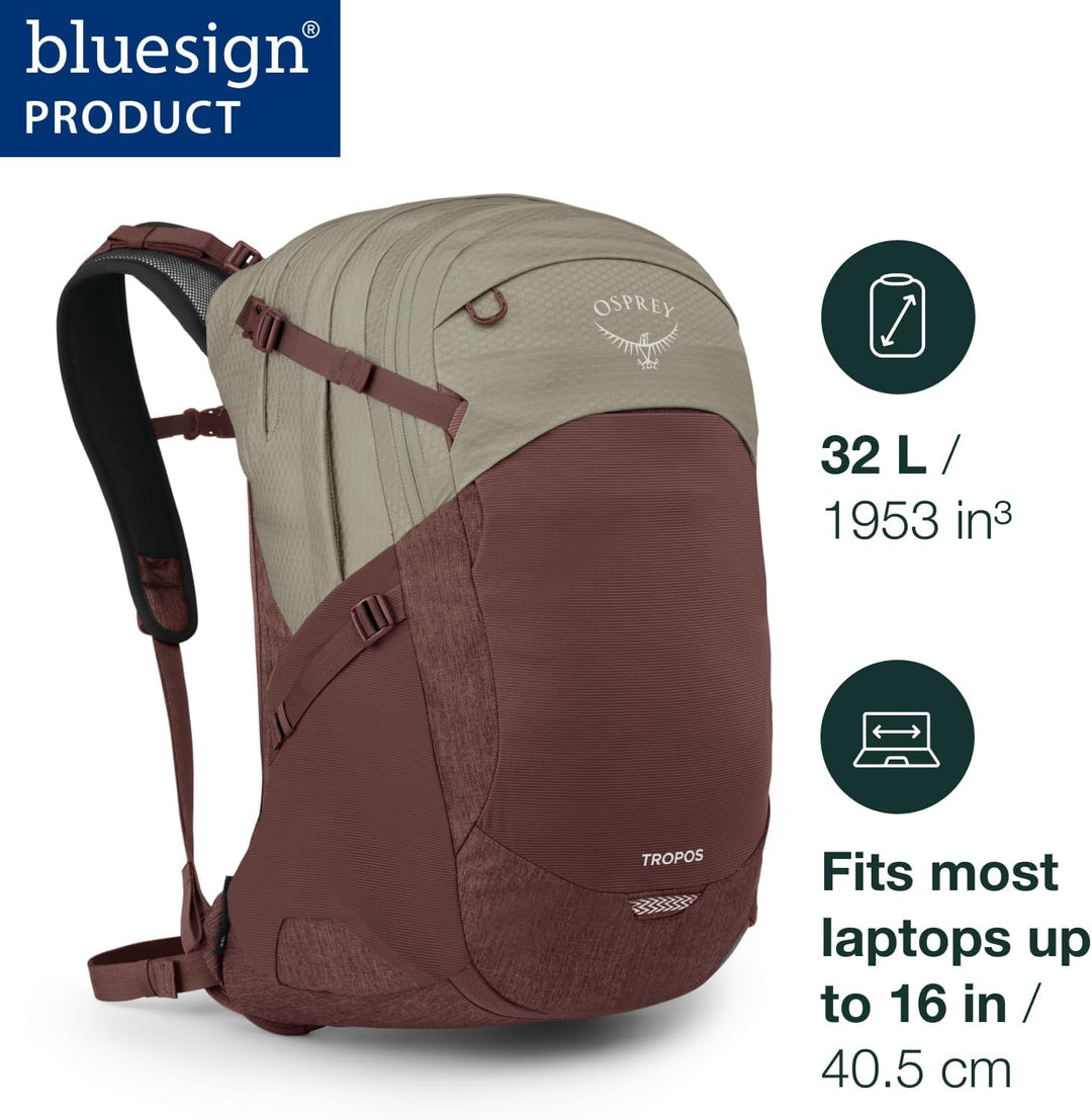 Osprey Tropos - Mochila para portátil, color tungsteno con ondas so...
