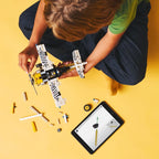 Avión de juguete LEGO Technic - Avión de juguete para construir para niños, niños y niñas, a partir de 8 años - Juego de avión modelo con hélice giratoria, motor de pistón de 4 cilindros y más - 42198