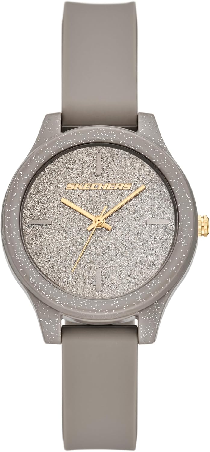 Reloj analógico Skechers para mujer Carmelina en silicona gris (Modelo: SR6336)