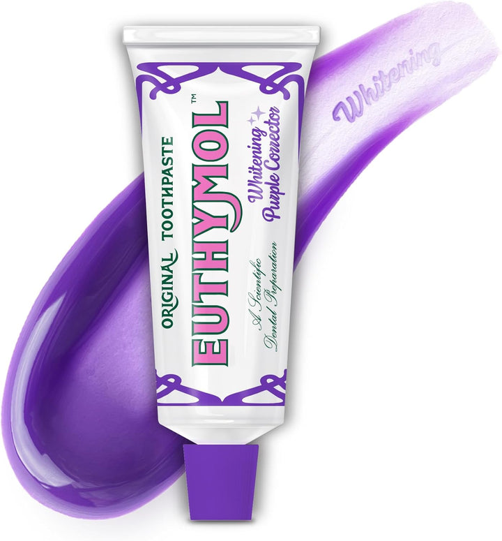 Euthymol Pasta de dientes blanqueadora púrpura (3.7 onzas líquidas)...