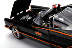Jada DC Comics 1:18 1966 Serie de TV clásica Batmobile - Coche fundido a presión con figuras de Batman y Robin de 3 pulgadas, juguetes para niños y adultos